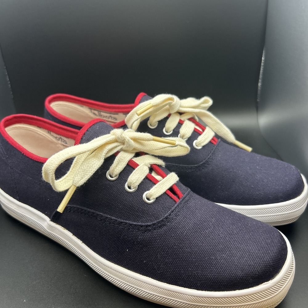 Talbots Canvas Tennis Boat Shoe. New Without‎ Box Chatham Women 6M Navy Red